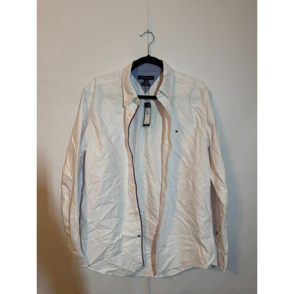 ommy Hilfiger white button down shirt